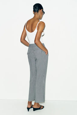 GINGHAM CHECK TROUSERS - Zara фото 5