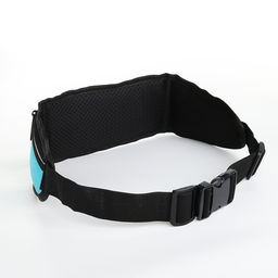 Сумка для бега, 3 отдела на молниях, светоотражающие элементы, отверстие для наушников, 50×0.1×11 см, голубая