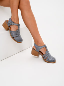 Босоножки 5035.23663bе.Вакса серая +коричневый