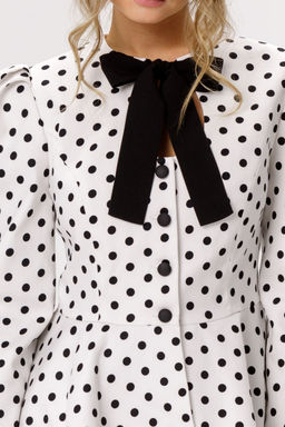 Костюм Pirs 6647 горохи на белом фоне+ черный