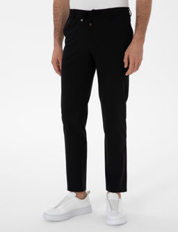 Siyah Slim Fit Beli Ba_c_kl_ Esnek Klasik Pantolon - Cacharel фото 2