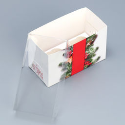 Цена за 5 шт. Коробка для капкейка «С Новым годом», хвоя и ягоды, 16×8×10 см