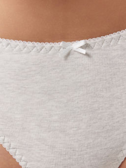 Цена за 2 штуки! ТРУСЫ ЖЕНСКИЕ серый меланж 4306-А 412674