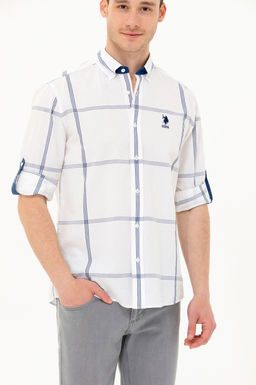 Мужская белая рубашка с длинным рукавом - U.s. polo assn фото 6