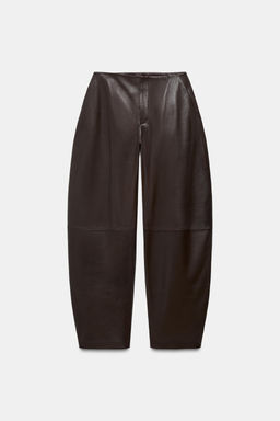 100% LEATHER BALLOON TROUSERS ZW COLLECTION - Zara фото 15