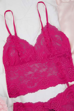 Lacivert 3lu Ceyiz Set Ust Dantel, Alt Saten Ask?l? Kulotlu Dokuma Pijama Tak?m? THMAW26PT00077 - Trendyolmilla фото 25