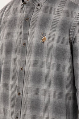 Мужская серая рубашка с длинным рукавом Неожиданная скидка в корзине - U.s. polo assn фото 7