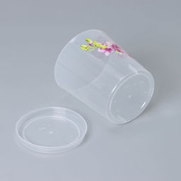 Горшок для орхидей с поддоном, 1.8 л, пластиковый, прозрачный, МИКС