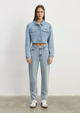 Brenda 90lar Indigo Mavisi Jean Ceket фото 2