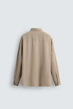 LINEN-VISCOSE TIE SHIRT - Zara фото 9
