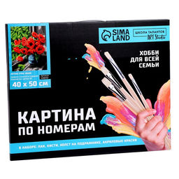 Картина по номерам на холсте с подрамником «Летнее утро. Маки», 40 х 50 см