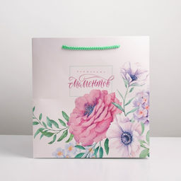 Пакет подарочный квадратный, упаковка, Волшебных моментов, 30?30?30 см