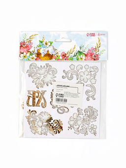 Цена за 2 шт. Трафарет для украшения пасхальной выпечки в наборе с топперами Мира и тепла