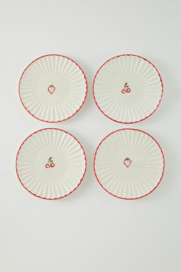 Trendyolmilla Home 4lu Seramik Meyve Desenli Pasta Tabag? Seti 22cm TPHSS25TBK00010  фото 3