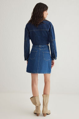 TRENDYOLMILLA Mavi More Sustainable Kargo Cep Detayl? Mini Denim Etek TWOSS25ET00007 фото 5