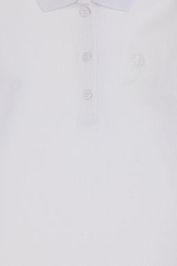 K_z _ocuk Beyaz Polo Yaka Basic Sweatshirt Sepette S_rpriz _ndirim - U.s. polo assn фото 6