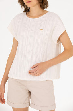 Женская кремовая футболка - U.s. polo assn фото 6