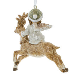 Украшение новогоднее "Ангел на олене", L8 W4,5 H9,5 см