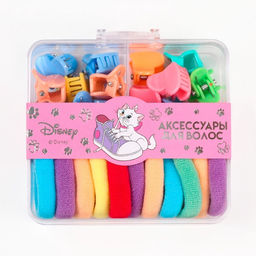 Набор подарочный, резинка для волос 10 шт, заколка крабик 10 шт, Коты аристократы