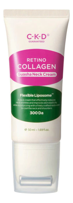 CKD Retino Collagen Small Molecule 300 Guasha Neck Cream Filltocshot 50ml - Интенсивный роликовый крем для шеи