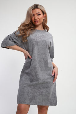 Платье туника варенка с принтом Сердце ТП-02