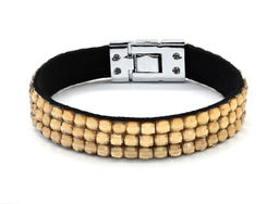 Широкий браслет на руку 12мм цв.шампань, 18см