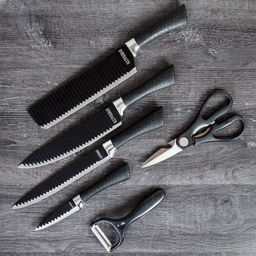 Набор кухонных ножей 6 предметов в коробке / WD-101 /уп 30/ножницы и овощечистка в комплекте - Галеонтрейд фото 3