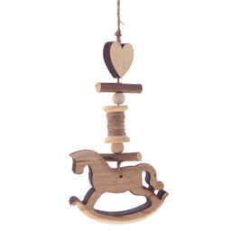 Украшение новогоднее "Лошадка", L8 W1,5 H16 см, 4в.