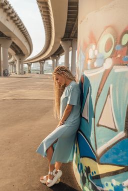 259 Платье Миди, беж - Knitka wear фото 6