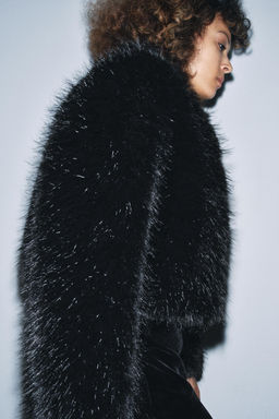 SHORT FAUX FUR COAT ZW COLLECTION