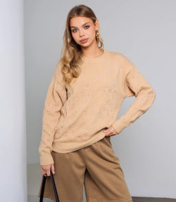 Джемпер #КТ818 (6), бежевый