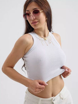 Майка-топ Кашкорсе рубчик лапша - Оптима фото 55