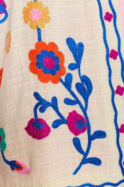 KIMONO BORDADOS FLORES / Crudo - Zara фото 8