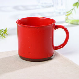Кружка керамическая Доляна Клео, 330 мл, цвет красный