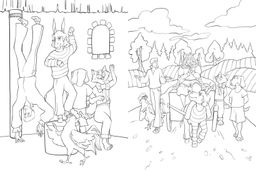 Бременские музыканты. Раскраска