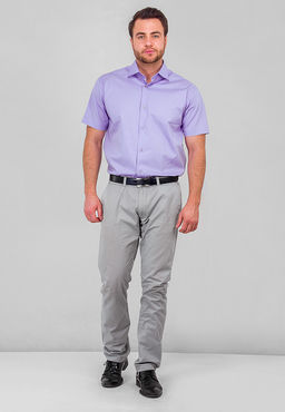 Сорочка мужская короткий рукав GREG 720/107/3823/Z STRETCH  фото 5