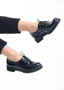 Туфли 102.1018bl. Черный наплак