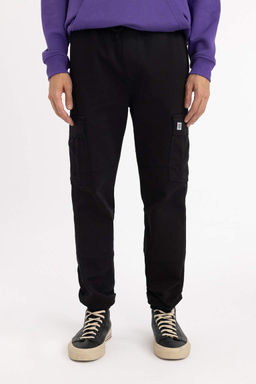 Брюки из габардина Regular Cargo Jogger с карманами-карго - Defacto фото 4