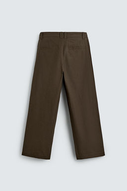 PANTAL?N WIDE FIT PLIEGUES / Marr?n chocolate - Zara фото 7