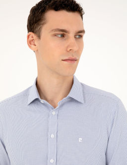 Рубашка Pierre Cardin Slim Fit светло-голубая