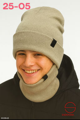 Набор 2в1 шапка двойной и снуд двойной - Bruno фото 15