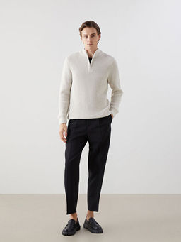 Dik Yaka Uzun Kollu Erkek Triko Kazak