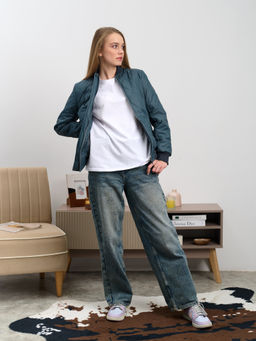 Женский бомбер "ED-06" серый