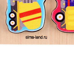 Развивающая игра из дерева Весёлые машинки - Лесная мастерская фото 5