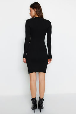 TRENDYOLMILLA Lacivert Mini Triko Y?rtmacl? Vucuda Oturan Elbise TWOAW23EL01416  фото 21