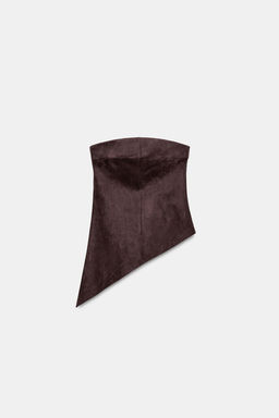 TOP ASIM?TRICO EFECTO ANTE / Marr?n chocolate - Zara фото 2