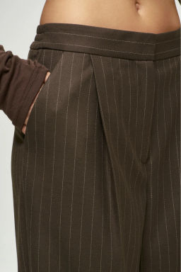 Брюки Basic на резинке в полоску Choco