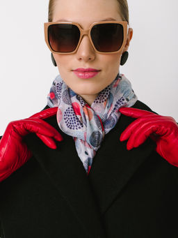 Большой мягкий очень нежный двусторонний палантин в стиле арт-деко - Tantino фото 2