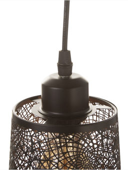 Светильник «Манчестер» (Вышивка) 1×40 Вт Е27 черный 12.5×12.5×24+100 см