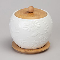 БАНКА LEFARD FLOWERS STORY С ДЕРЕВ. КРЫШКОЙ НА ДЕР. ПОДСТАВКЕ 12*11 СМ 550 МЛ